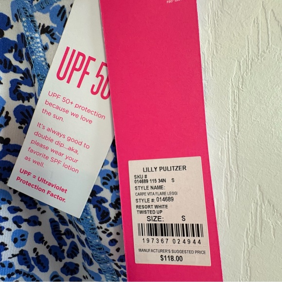 Lilly Pulitzer Carpe Vita Flare Legging, Size S, NWT in Resort White Twisted Up - Picture 4 of 7